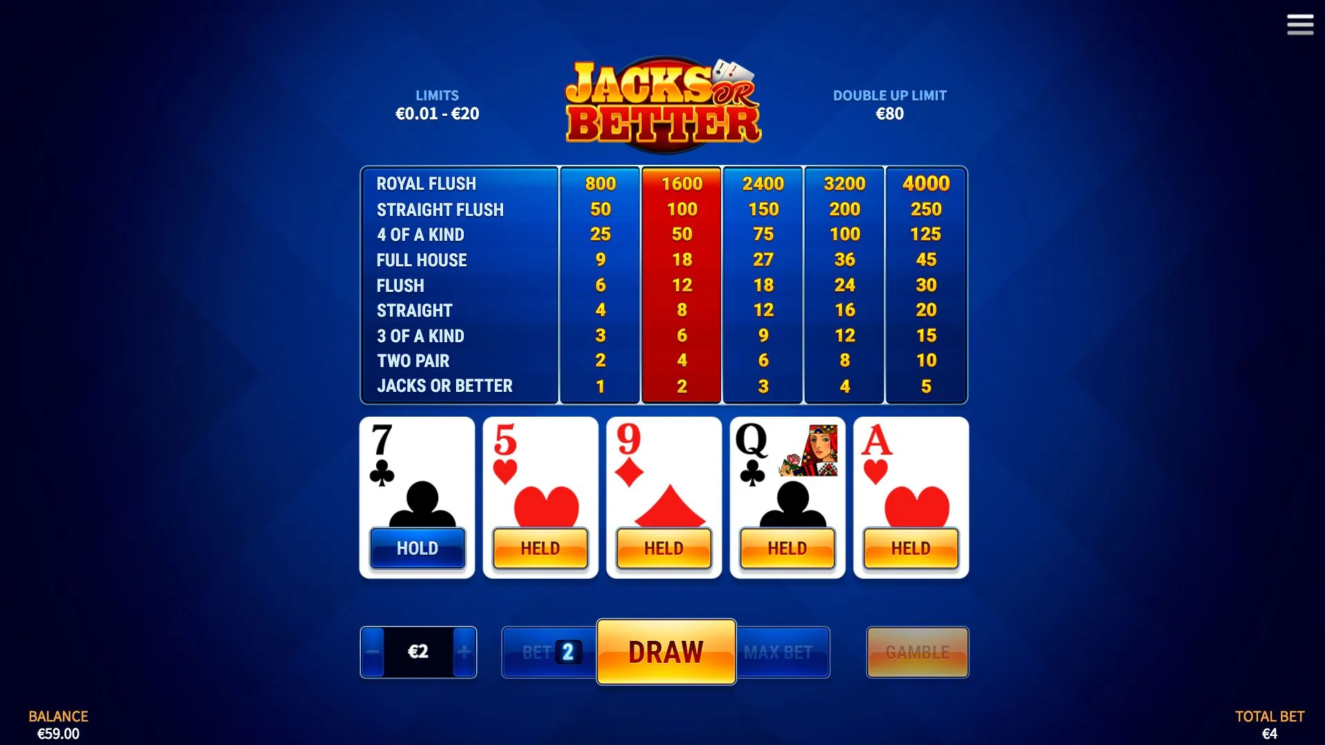 9 Poker Hands